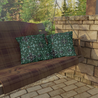Elegant Green and Blue - Outdoor Pillow