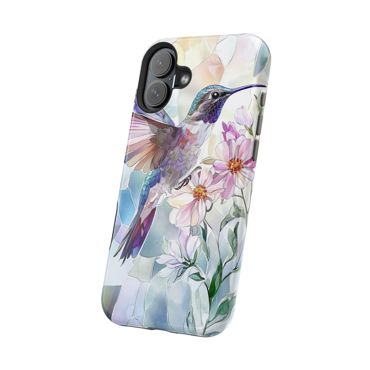Stained Glass Hummingbird MagSafe iPhone Case