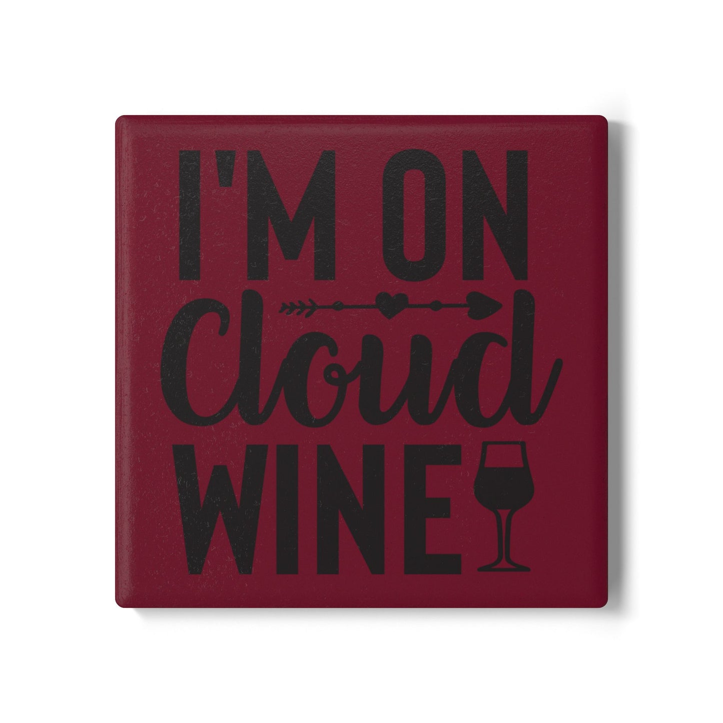 Chic Wine Lover's Ceramic Coaster - Fun Gift for Friends, Great for Home Decor, Housewarming, Parties, or Wine O'clock!
