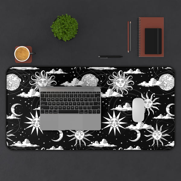 Celestial Sun and Moon Desk Mat