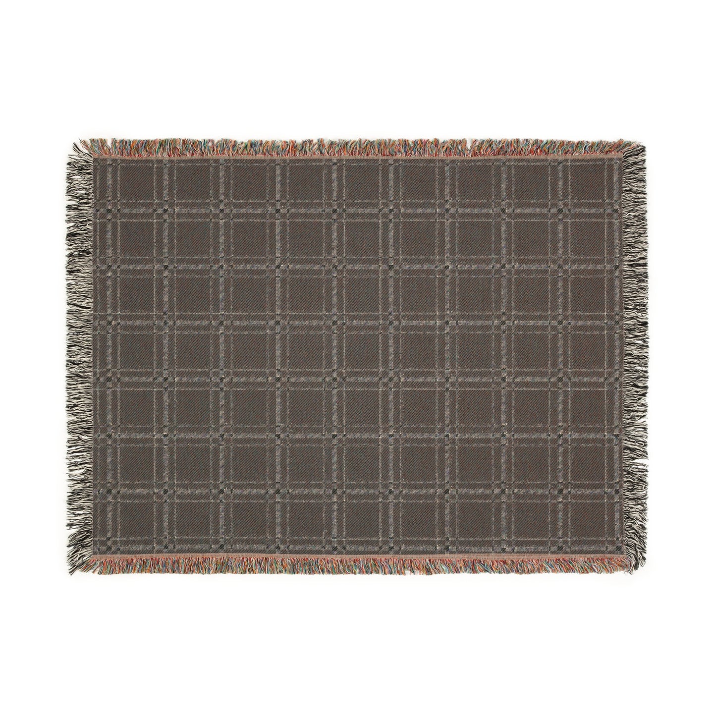 Cozy Blue and White Plaid - Woven Blanket