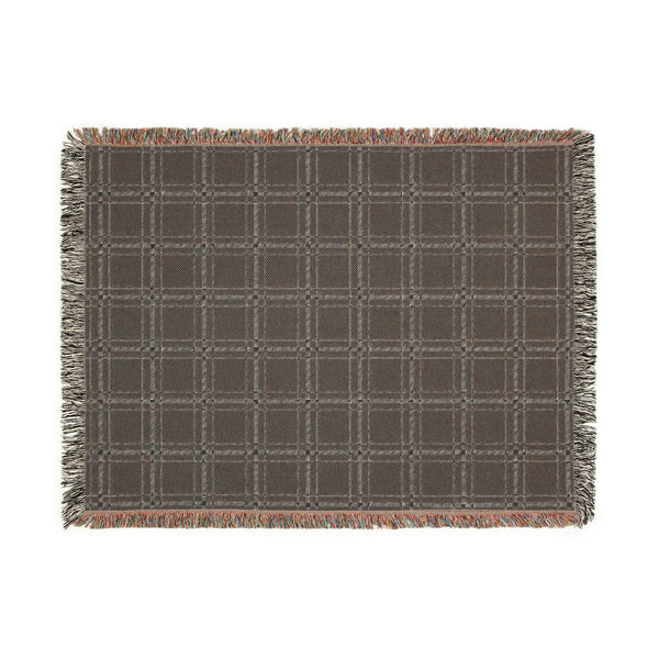 Cozy Blue and White Plaid - Woven Blanket