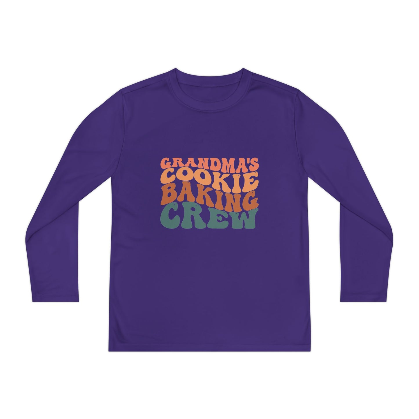 Kids Long Sleeve Grandma Cookie Baking Crew