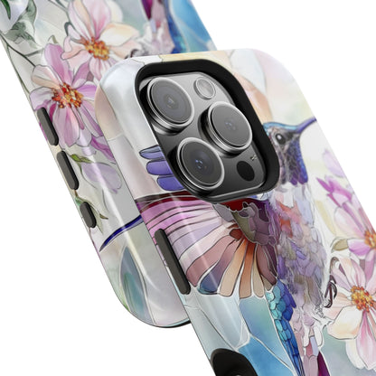 Stained Glass Hummingbird MagSafe iPhone Case