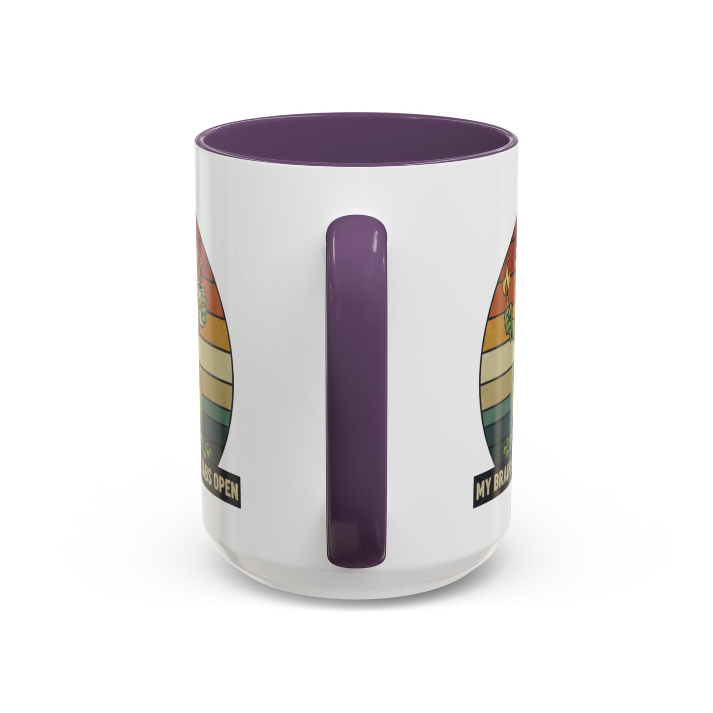 "Too Many Tabs Open" Retro Frog Accent Mug - 11oz & 15oz Ceramic Coffee Cup