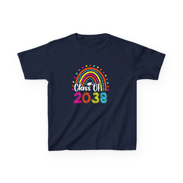 Rainbow Graduation Kids Tee | Class of 2038 Shirt | Cute Kids Apparel | Graduation Gift | Back to School T-Shirt | Rainbow Tee