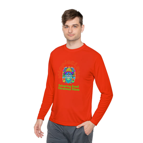 Unisex Long Sleeve TShirt Hippie Claus Graphic Tshirt Funny Tee