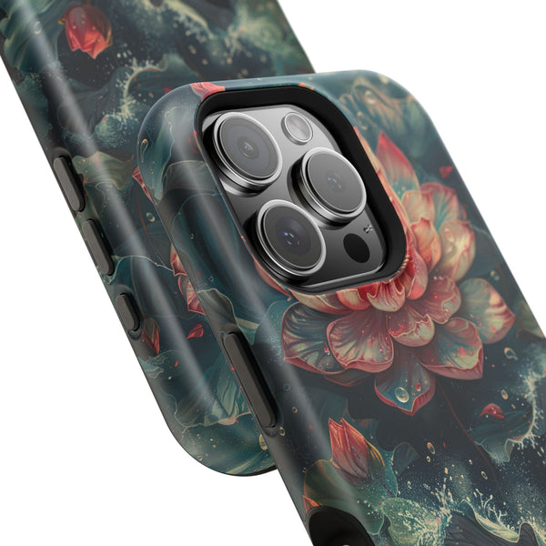 Elegant Lotus Blossom Artistic MagSafe iPhone Case