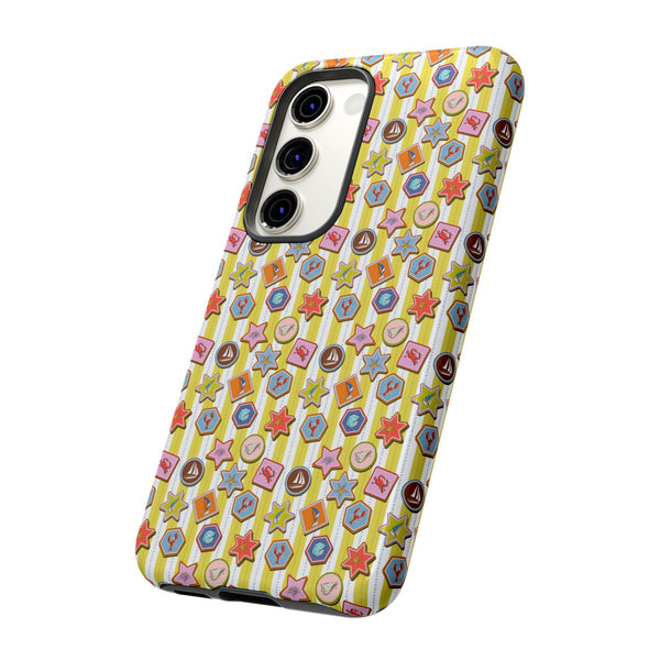 Yellow and White Striped Summer Themed Phone Case