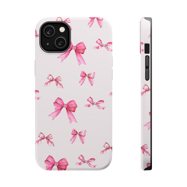 Coquette Pink Bows iPhone Magnetic Tough Case