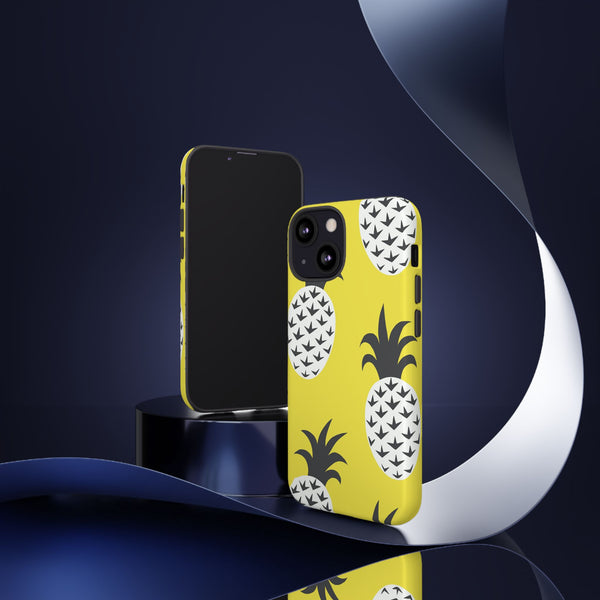 Pineapple Themed Phone Case, iPhone Case, Samsung Galaxy Case, Pixel Case, Yellow Phone Case, Tough Case