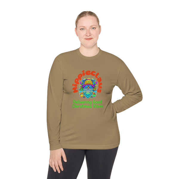 Unisex Long Sleeve TShirt Hippie Claus Graphic Tshirt Funny Tee