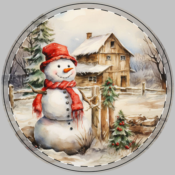 Snowman Ceramic Coaster Set, Holiday Drink Coasters, Festive Winter Table Decor, Christmas Barware Gift, Round Coasters for Hot Drinks,