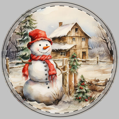 Set of 4 Handmade Snowman Ceramic Coaster Set