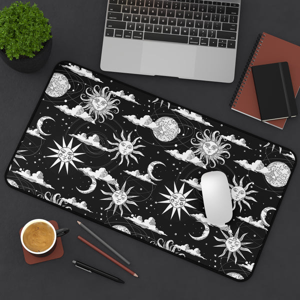 Celestial Sun and Moon Desk Mat