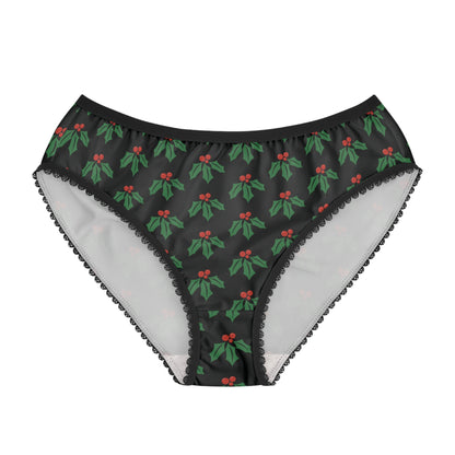 Mistletoe Women's Patterned Brief, Mistletoe Womens Underwear, Christmas Gift, Idea Stocking Stuffer , Gift For Girlfriend, Gift for Wife