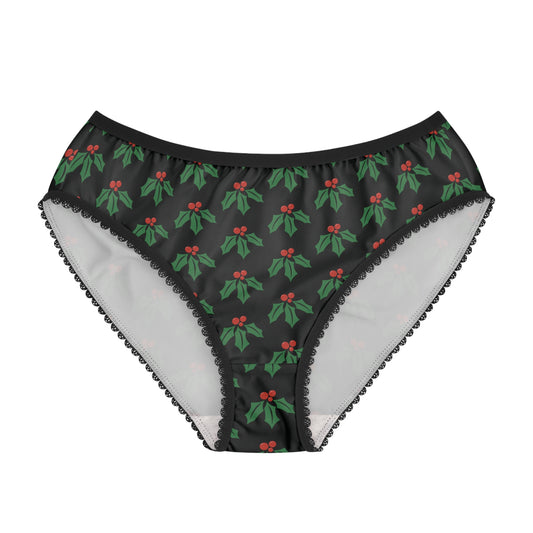 Mistletoe Women's Patterned Brief, Mistletoe Womens Underwear, Christmas Gift, Idea Stocking Stuffer , Gift For Girlfriend, Gift for Wife