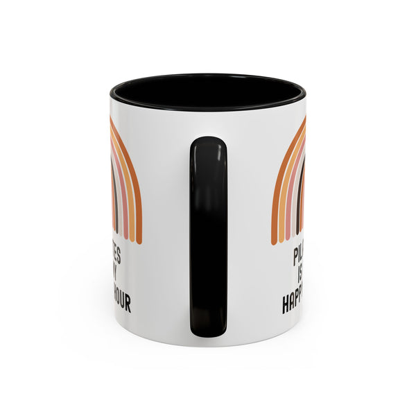 Pilates Is My Happy Hour Funny Coffee Mug Gift for Pilates Lover Women Workout Cup Mothers Day