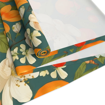 Orange Blossom Floral Table Runner