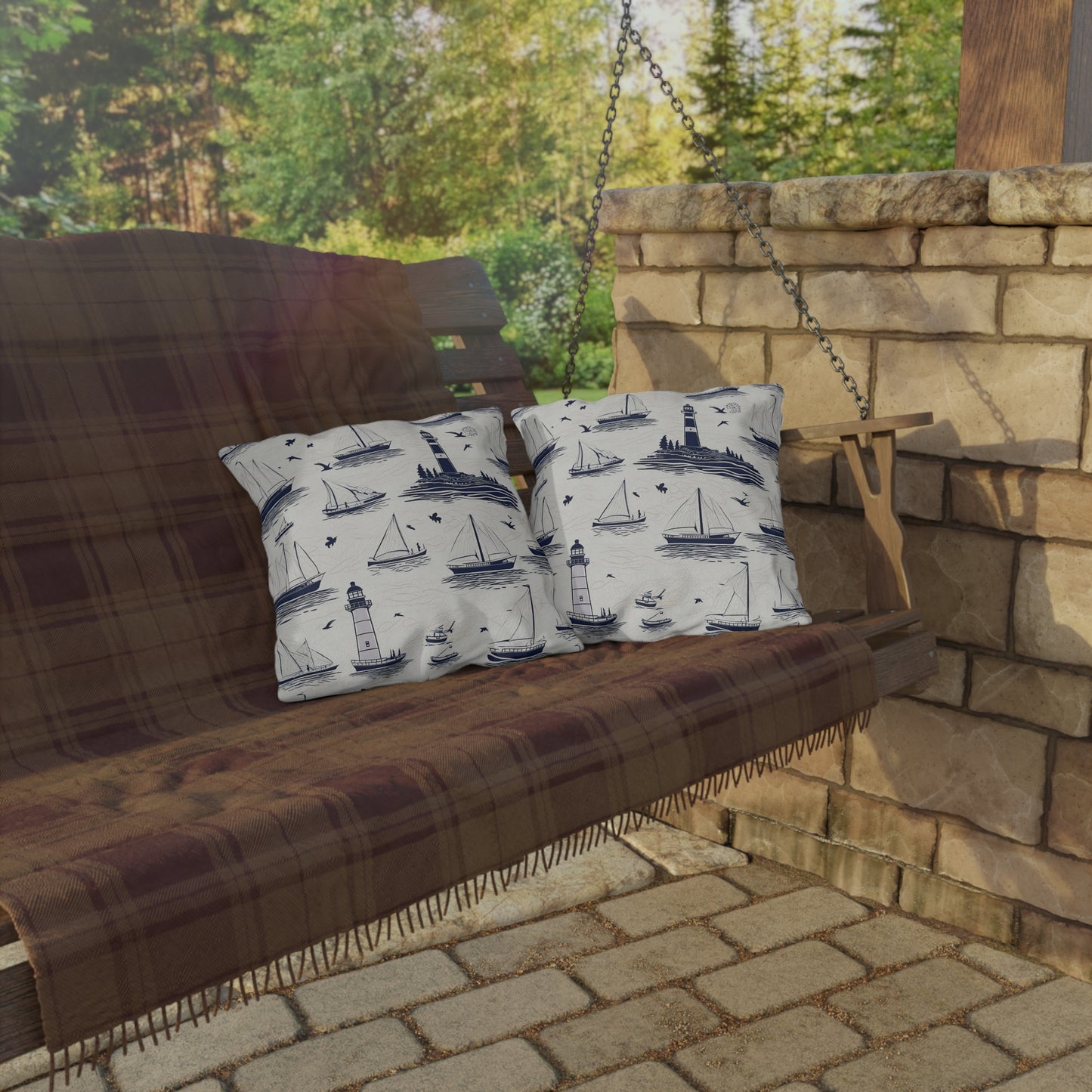 Nautical - Outdoor Throw Pillow