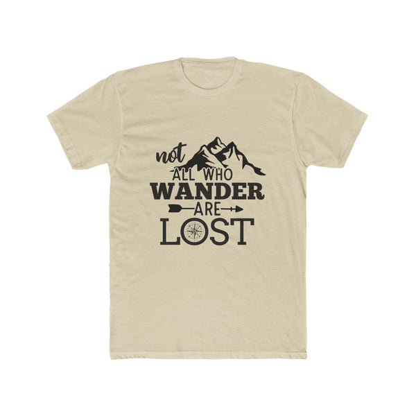 Mens Not all Who Wander Are Lost Crew Tee Wanderlust Graphic Campign TShirt