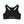 Back view of the Dare to Define sports bra in black, featuring a racerback design and the inspirational slogan 'Dare to Define' printed at the bottom.