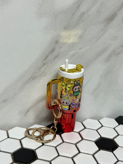 Mini Labubu-Inspired Chapstick Holder Keychain – Cute Refillable Lip Balm Case