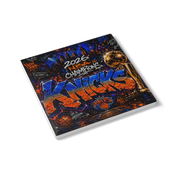 Handcrafted Knicks 2026 Championship Ceramic Coasters — Round or Square