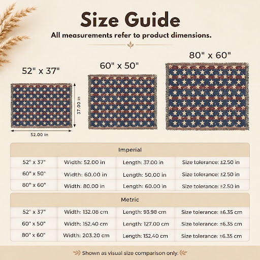 Patriotic Star Woven Blanket