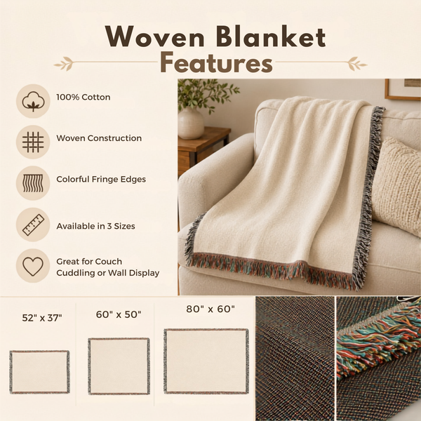 Patriotic Star Woven Blanket