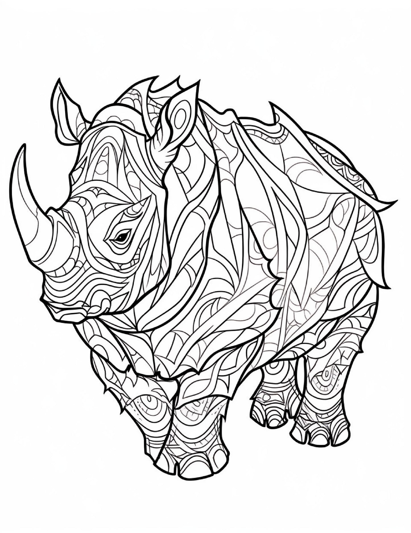 Majestic Animal Mandalas: A Relaxing and Intricate Coloring Book for Adults and Teens