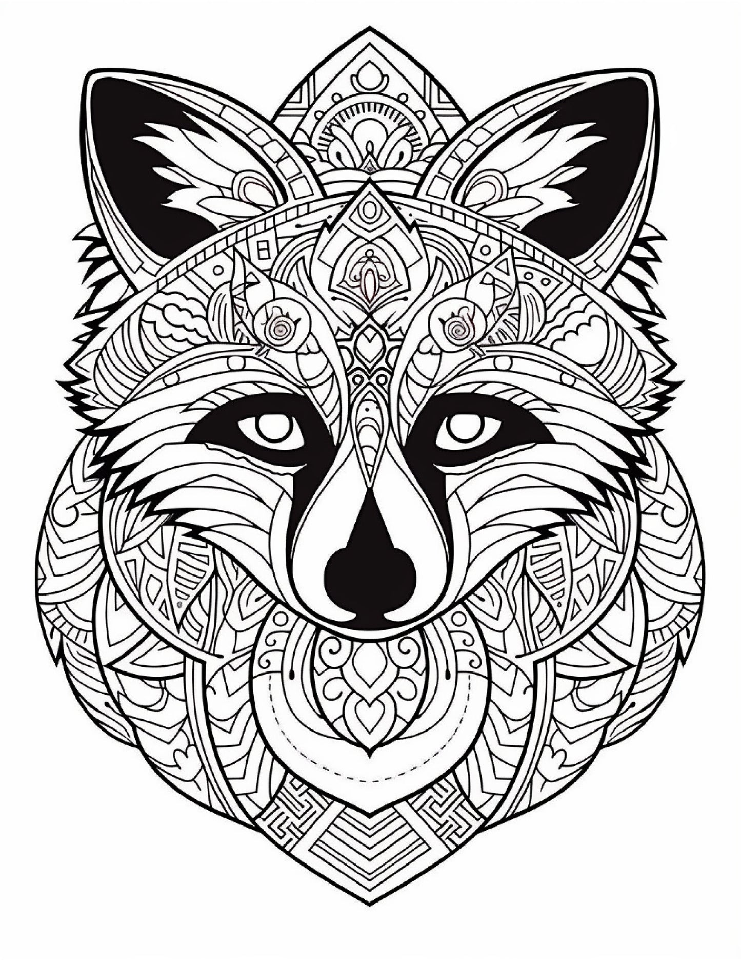 Majestic Animal Mandalas: A Relaxing and Intricate Coloring Book for Adults and Teens