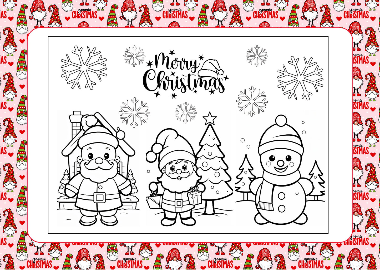 Christmas Activity Placemat for Kids 4-8 Drawing Mazes Christmas Word Search, INSTANT DOWNLOAD