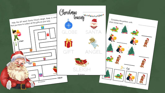 Christmas Activity Sheets | Kids Printables | Instant Download PDF