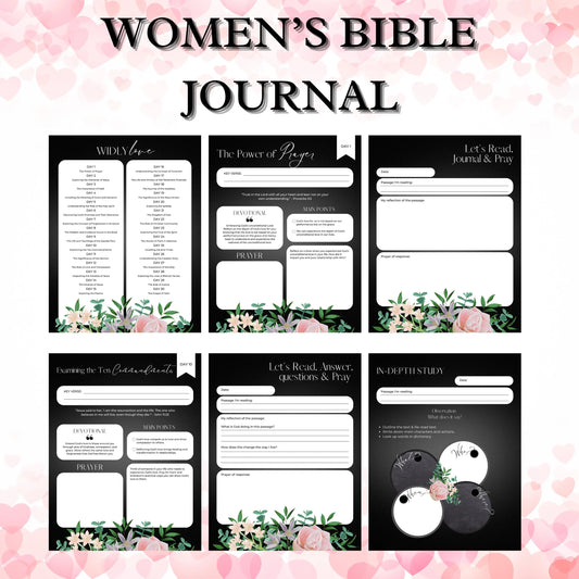 Women's Bible Study Guide Journal, Digital Download, 30 Day Guide