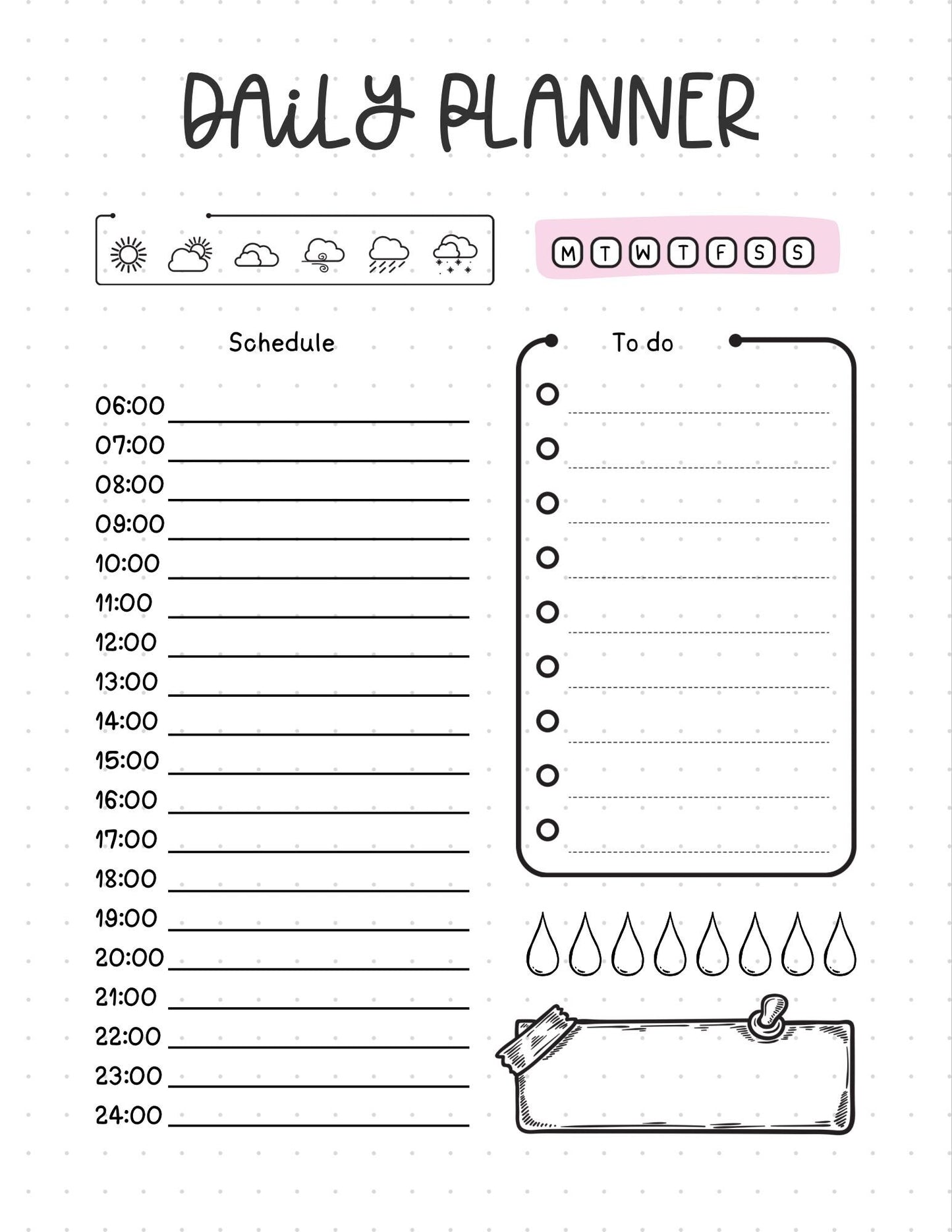 Monthly Bullet Journal for Organizing - PDF Tracker