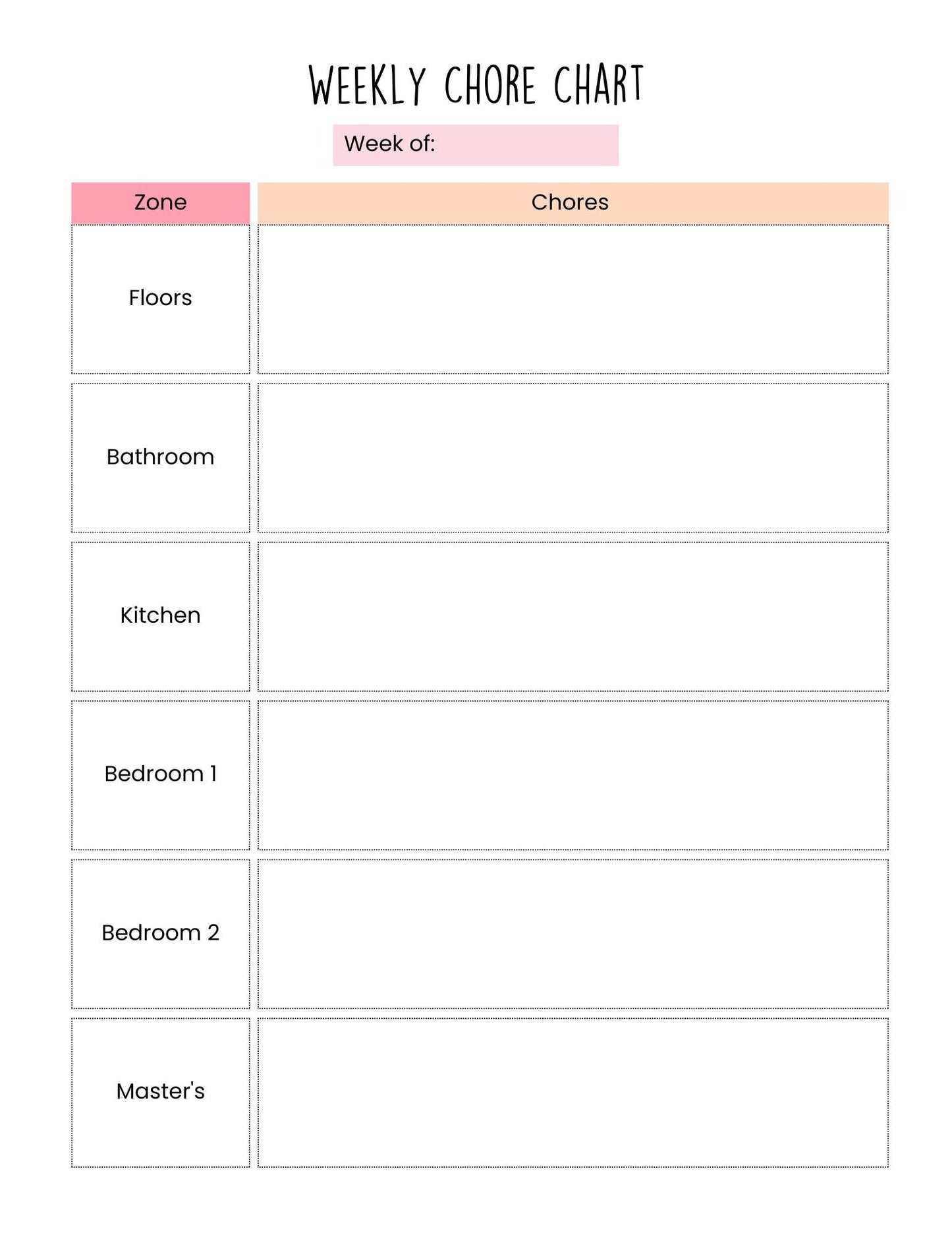 Cleaning Planner, Cleaning To Do List to Organize Your Home with Ease, Instant Download