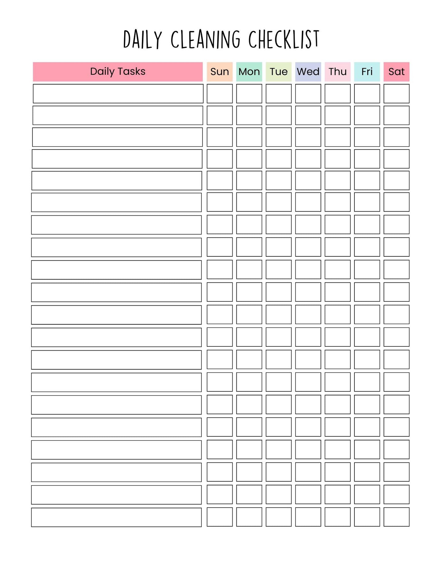 Cleaning Planner, Cleaning To Do List to Organize Your Home with Ease, Instant Download