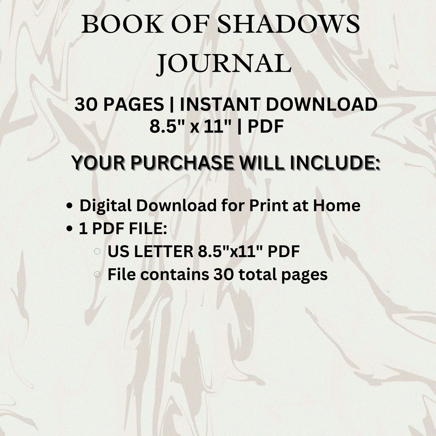 Book of Shadows Printable Journal