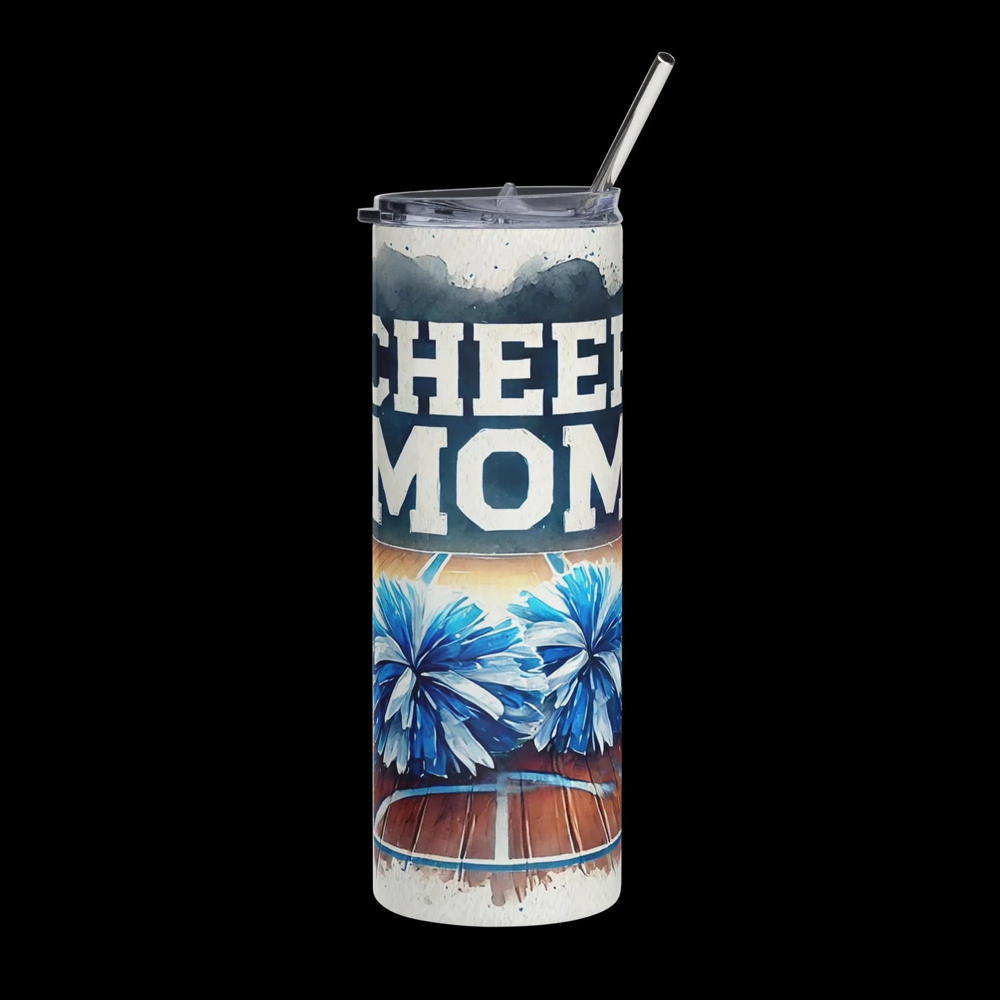 Basketball Cheer Mom PNG Tumbler Wrap