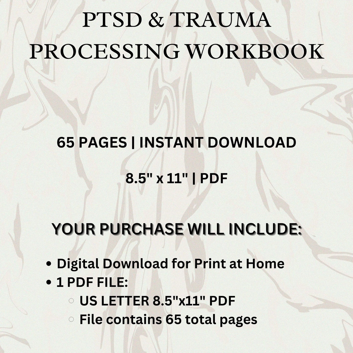 PTSD & Trauma Processing Workbook | Healing and Self-Care Planner | Digital Download | Mental Health Journal