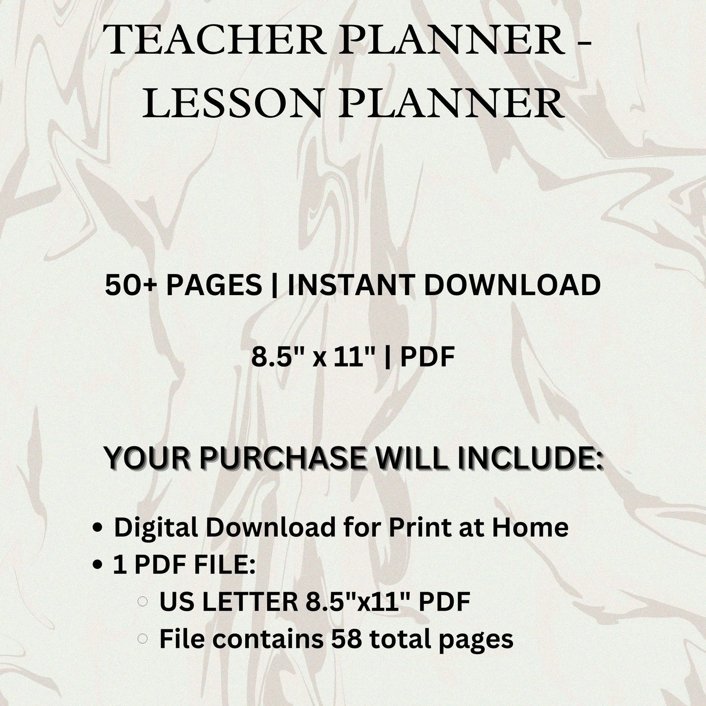 Teacher Lesson Planner | Digital Lesson Plan Template | Weekly and Monthly Planner | Printable Classroom Planner PDF