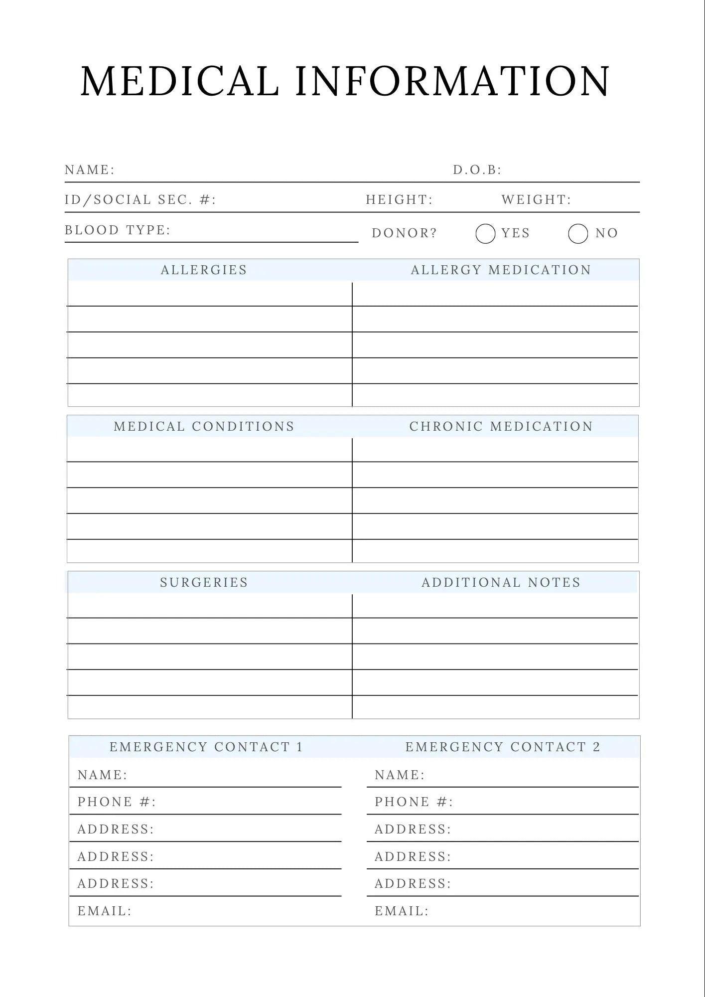 Health & Wellness Planner | Medical Organizer | Fitness Nutrition Tracker | Habit and Mood Journal | Doctor Appointment Log