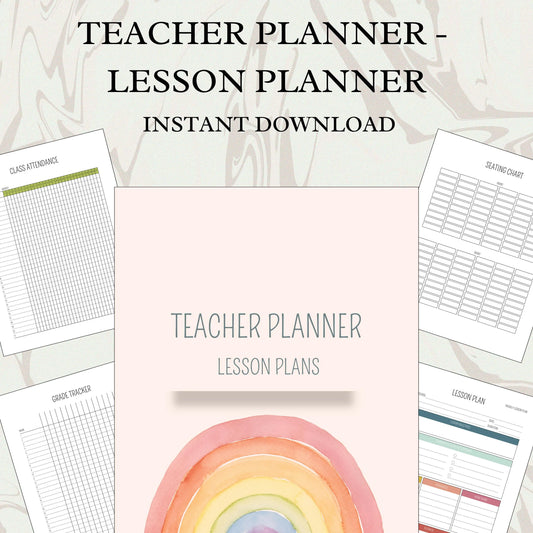 Teacher Lesson Planner | Digital Lesson Plan Template | Weekly and Monthly Planner | Printable Classroom Planner PDF