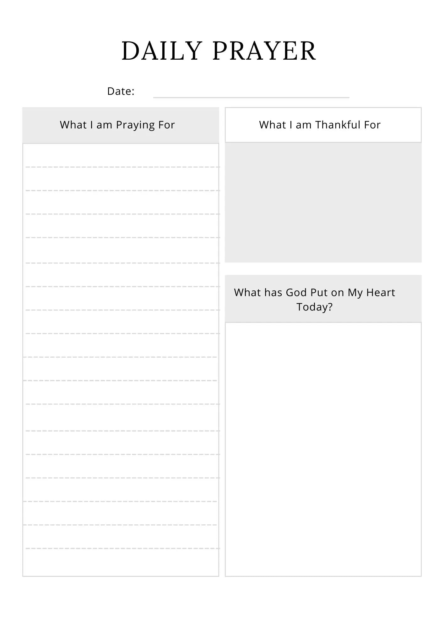 Prayer Journal | Daily Gratitude and Reflection | Faith, Prayer Lists, and Scripture Tracker