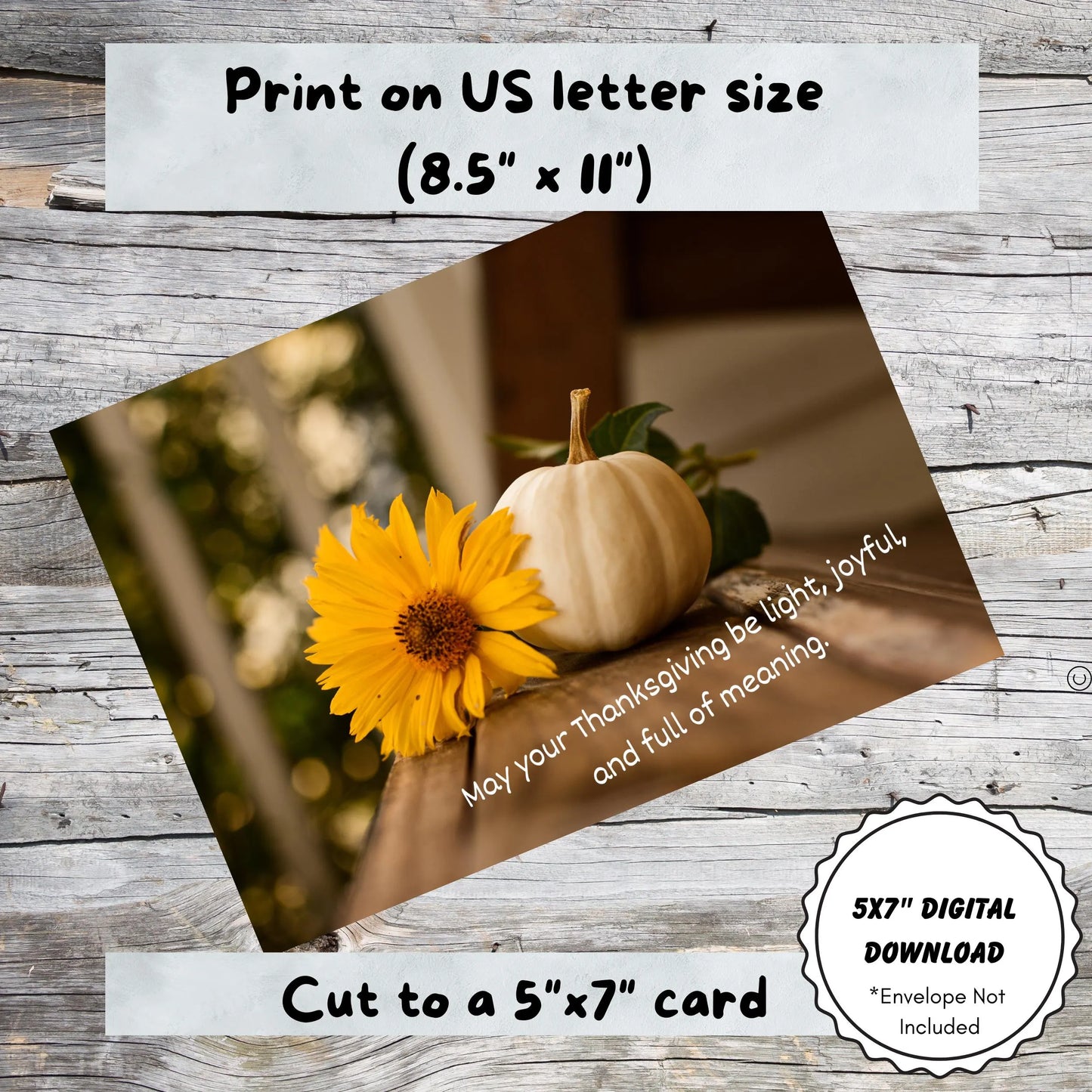 Thanksgiving Cards 5x7, Digital Download, Festive Holiday Greeting Cards for Thanksgiving Celebration