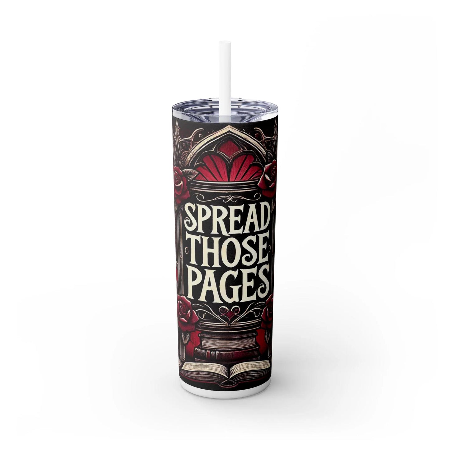 Spread Those Pages PNG, 20oz Tumbler Wrap PNG, Straight Skinny Tumbler Wrap Download Book Smut