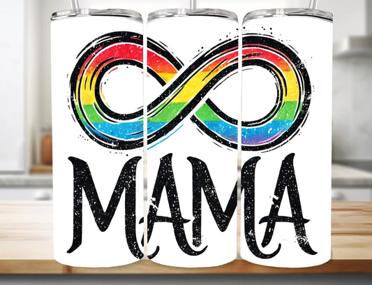 Autism Mama Rainbow Infiniti Loop Png, Autism Digital Download, Autism Mom Png, Autism Awareness Png, TShirt Tumbler Sublimation Design