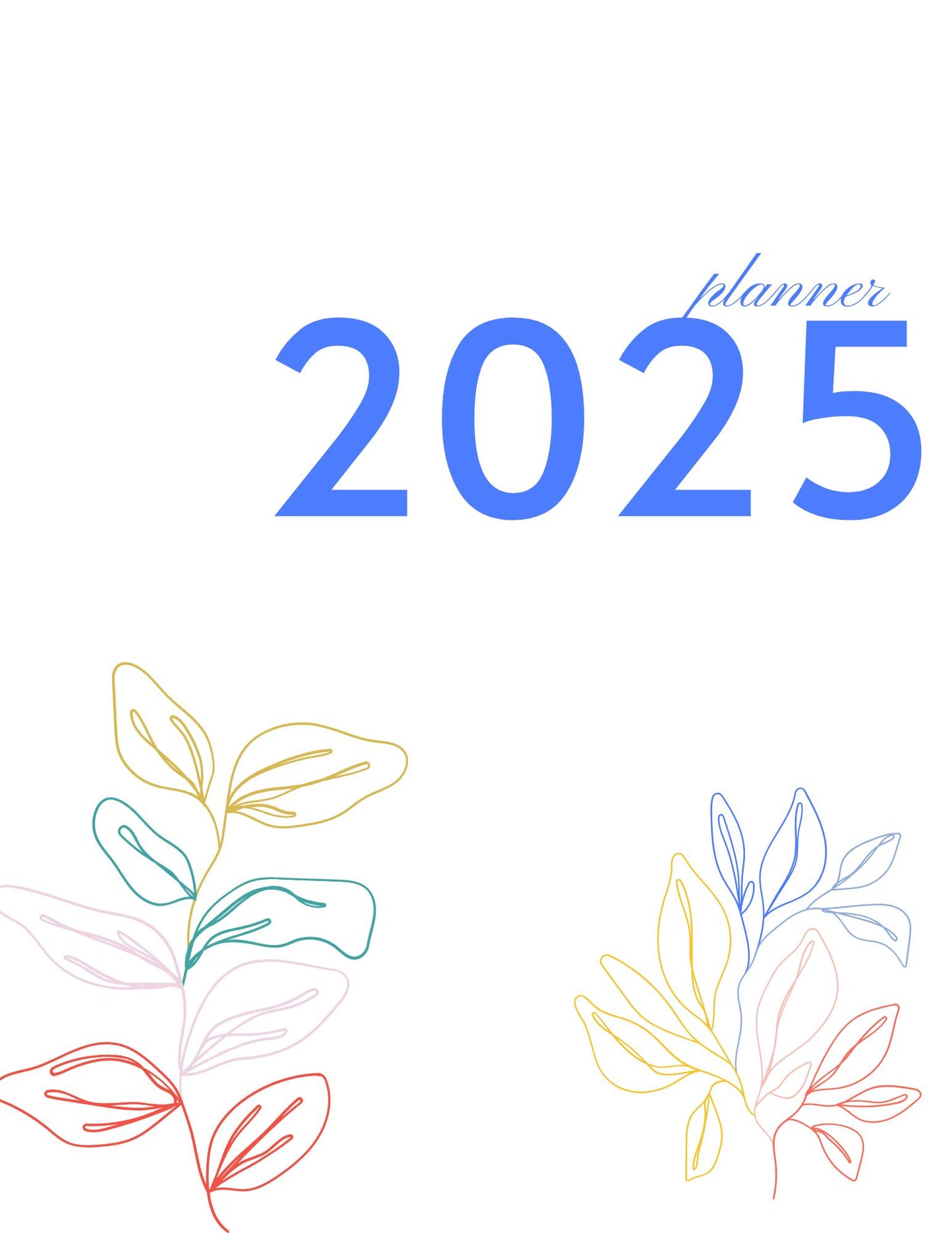 2025 Digital Planner | Printable 8.5 x 11