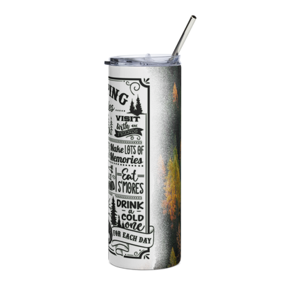 Camping Rules - 20oz Stainless Steel Tumbler